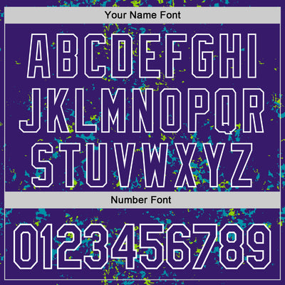 Custom Purple Teal Neon Green-White Fragment Pattern Bomber Full-Snap Varsity Letterman Hoodie Jacket