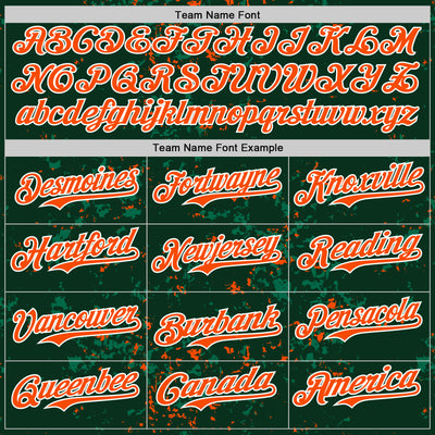 Custom Green Orange Kelly Green-White Fragment Pattern Bomber Full-Snap Varsity Letterman Hoodie Jacket