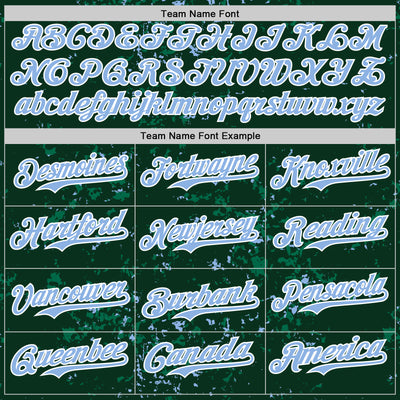 Custom Green Light Blue Kelly Green-White Fragment Pattern Bomber Full-Snap Varsity Letterman Hoodie Jacket