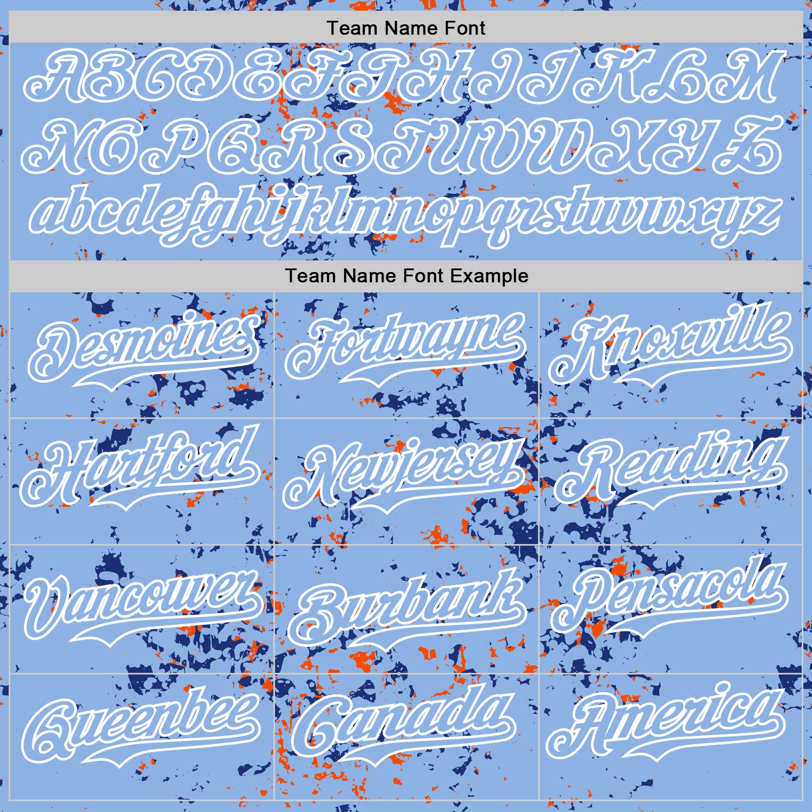 Custom Light Blue Royal Orange-White Fragment Pattern Bomber Full-Snap Varsity Letterman Hoodie Jacket