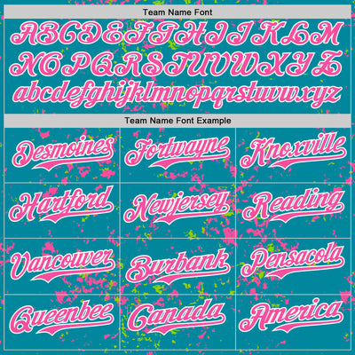 Custom Teal Pink Neon Green-White Fragment Pattern Bomber Full-Snap Varsity Letterman Hoodie Jacket