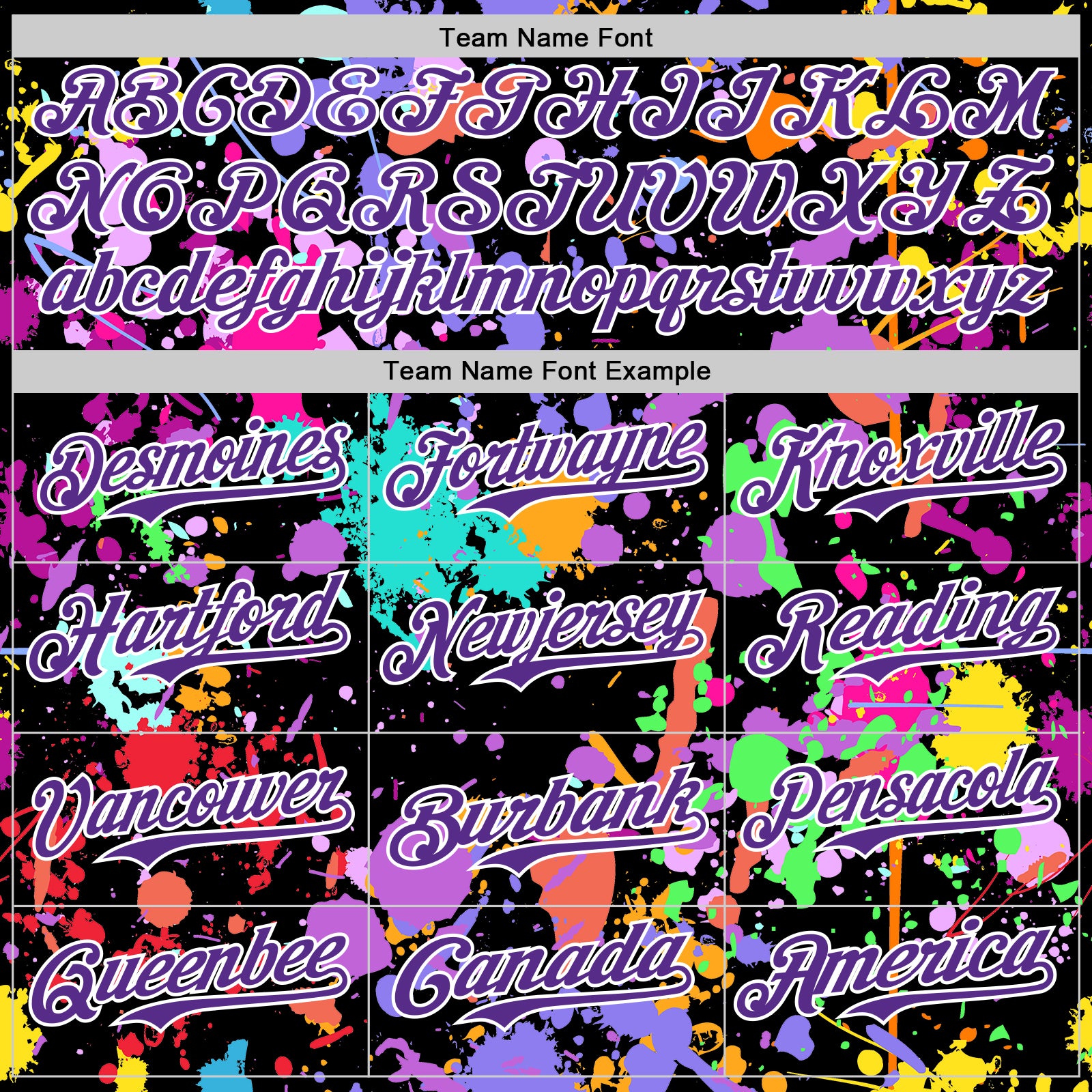 Custom Graffiti Pattern Purple Black-White Splash Bomber Full-Snap Varsity Letterman Hoodie Jacket