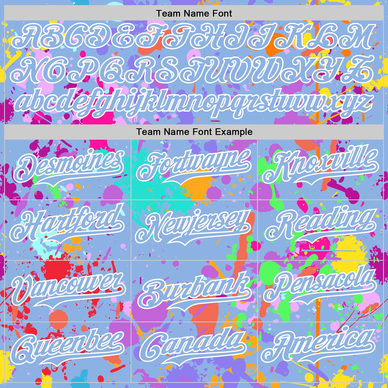 Custom Graffiti Pattern Light Blue-White Splash Bomber Full-Snap Varsity Letterman Hoodie Jacket