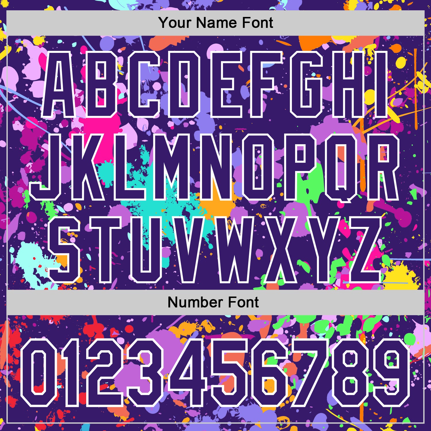 Custom Graffiti Pattern Purple-White Splash Bomber Full-Snap Varsity Letterman Hoodie Jacket