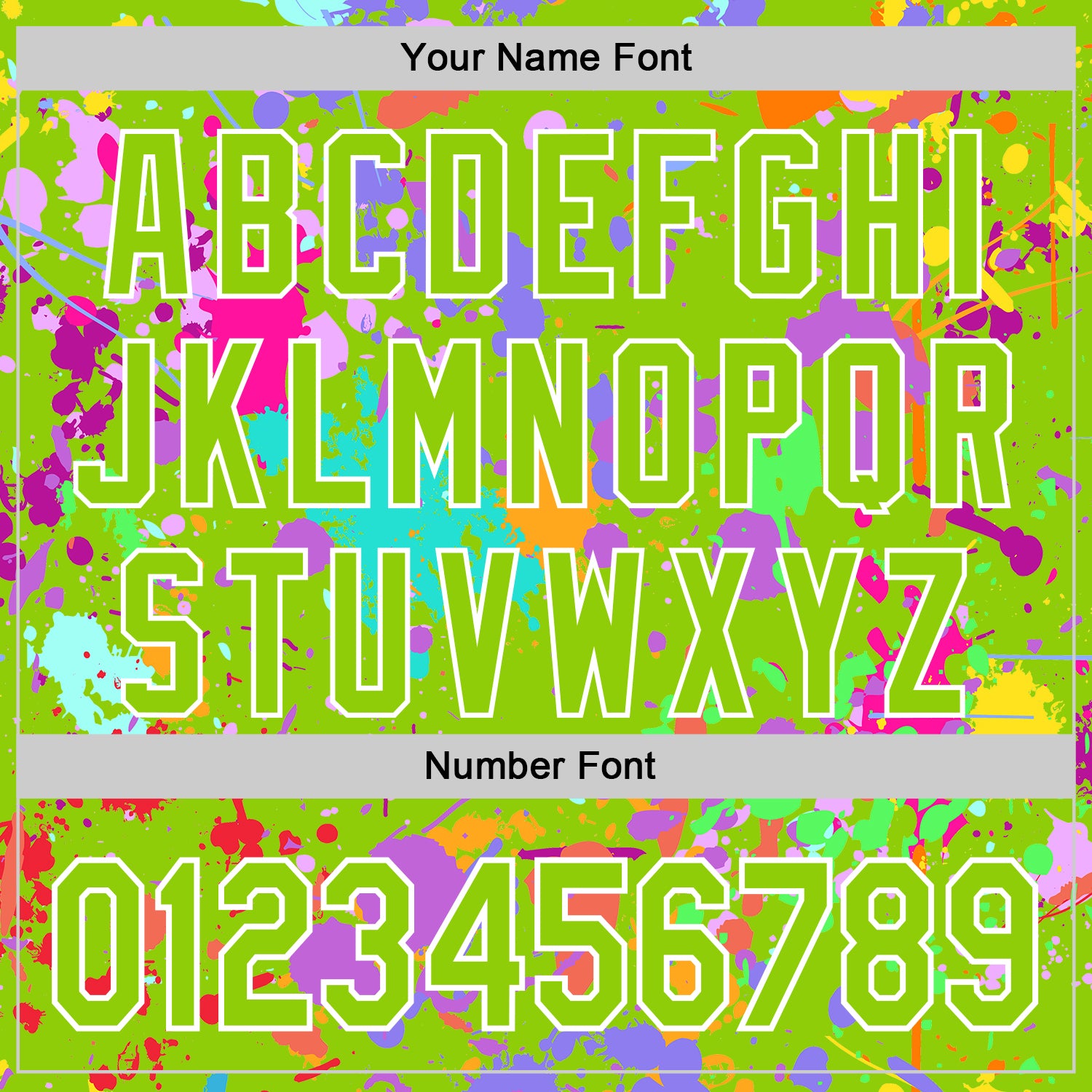 Custom Graffiti Pattern Neon Green-White Splash Bomber Full-Snap Varsity Letterman Hoodie Jacket