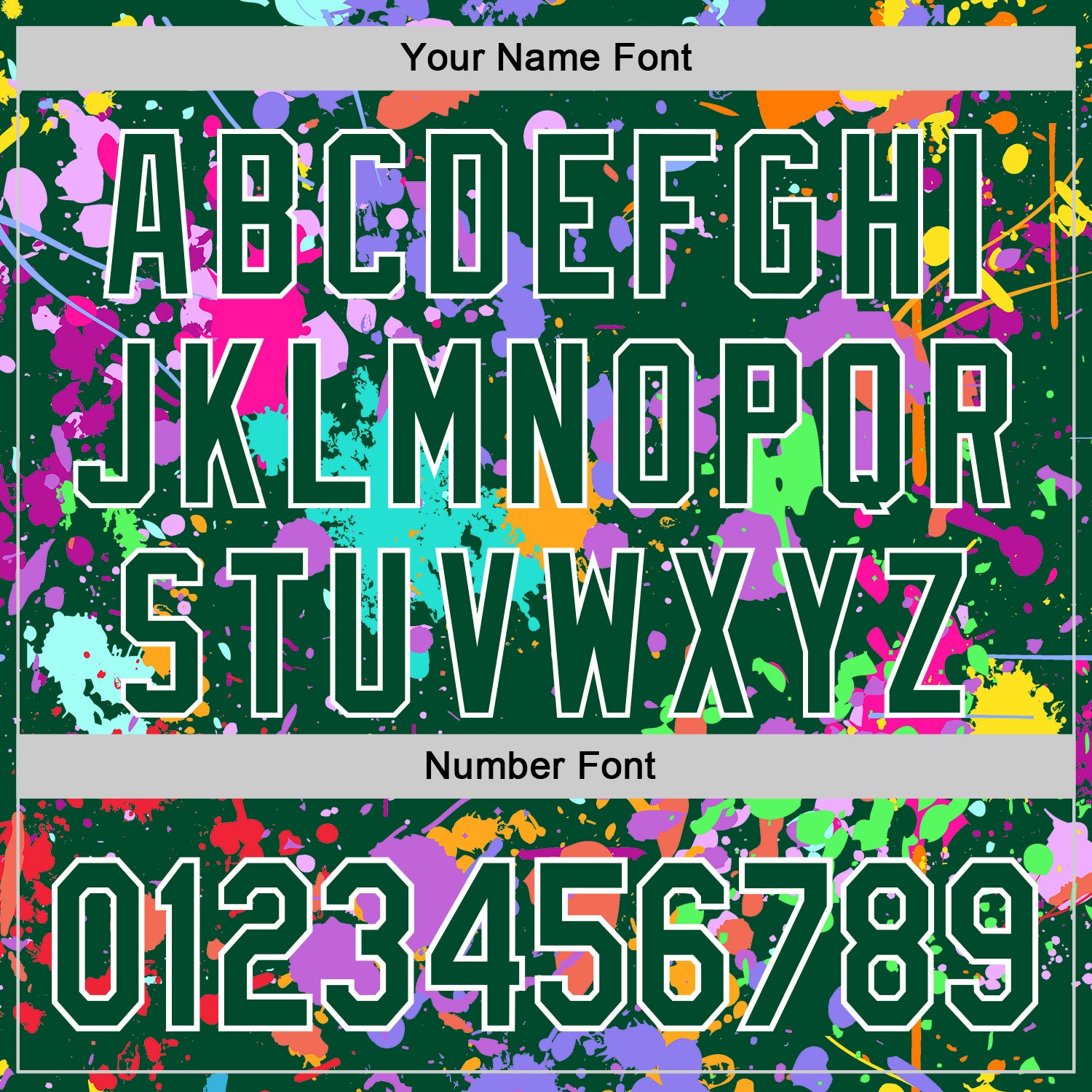 Custom Graffiti Pattern Kelly Green-White Splash Bomber Full-Snap Varsity Letterman Hoodie Jacket