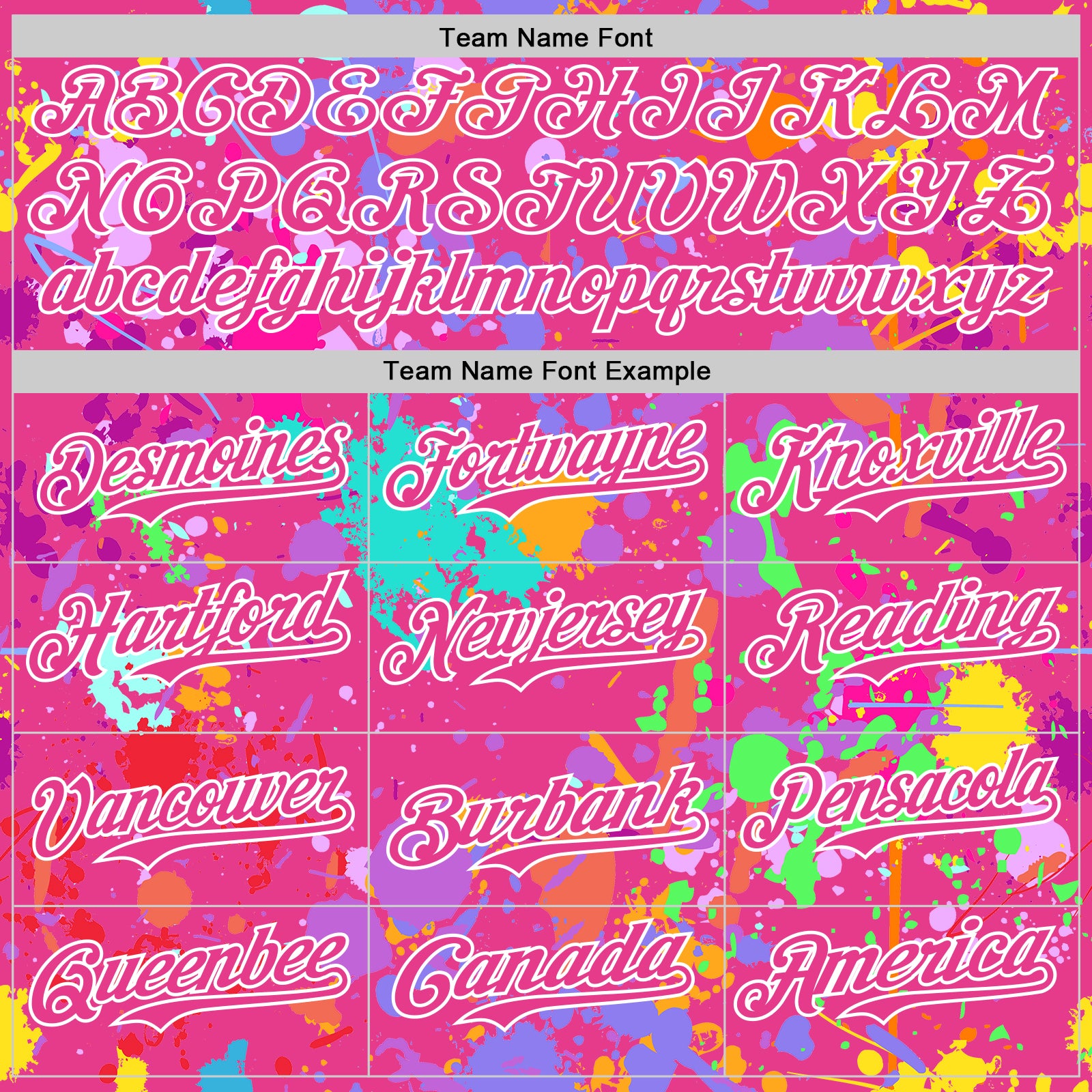 Custom Graffiti Pattern Pink-White Splash Bomber Full-Snap Varsity Letterman Hoodie Jacket