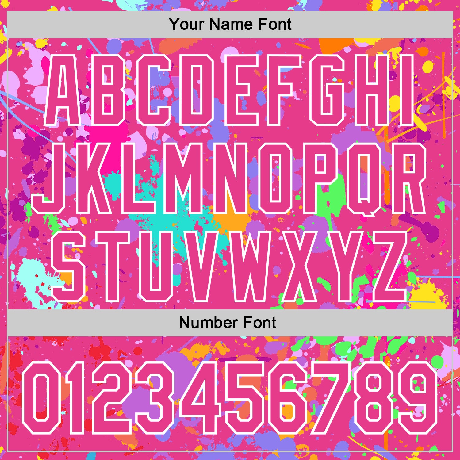 Custom Graffiti Pattern Pink-White Splash Bomber Full-Snap Varsity Letterman Hoodie Jacket