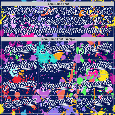 Custom Graffiti Pattern Royal-White Splash Bomber Full-Snap Varsity Letterman Hoodie Jacket