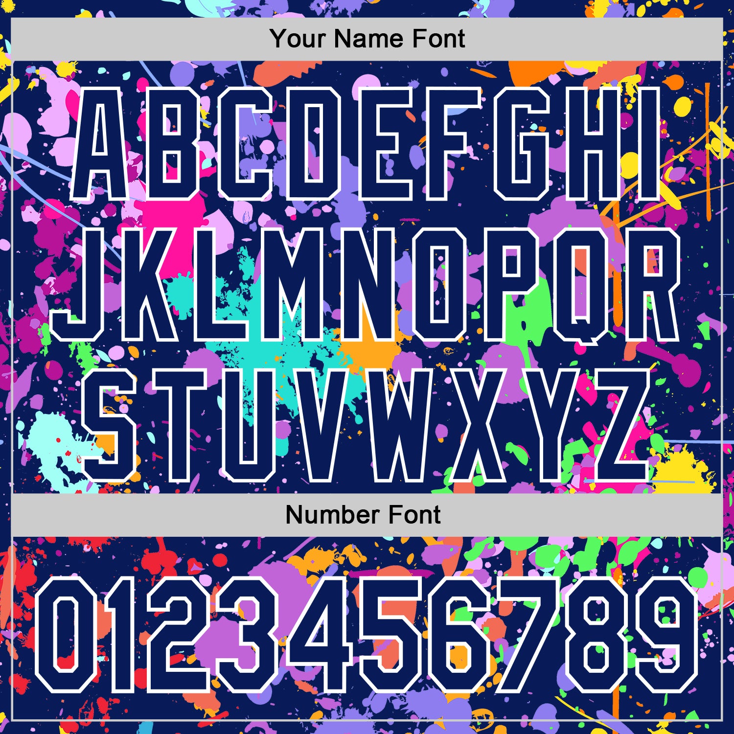 Custom Graffiti Pattern Royal-White Splash Bomber Full-Snap Varsity Letterman Hoodie Jacket