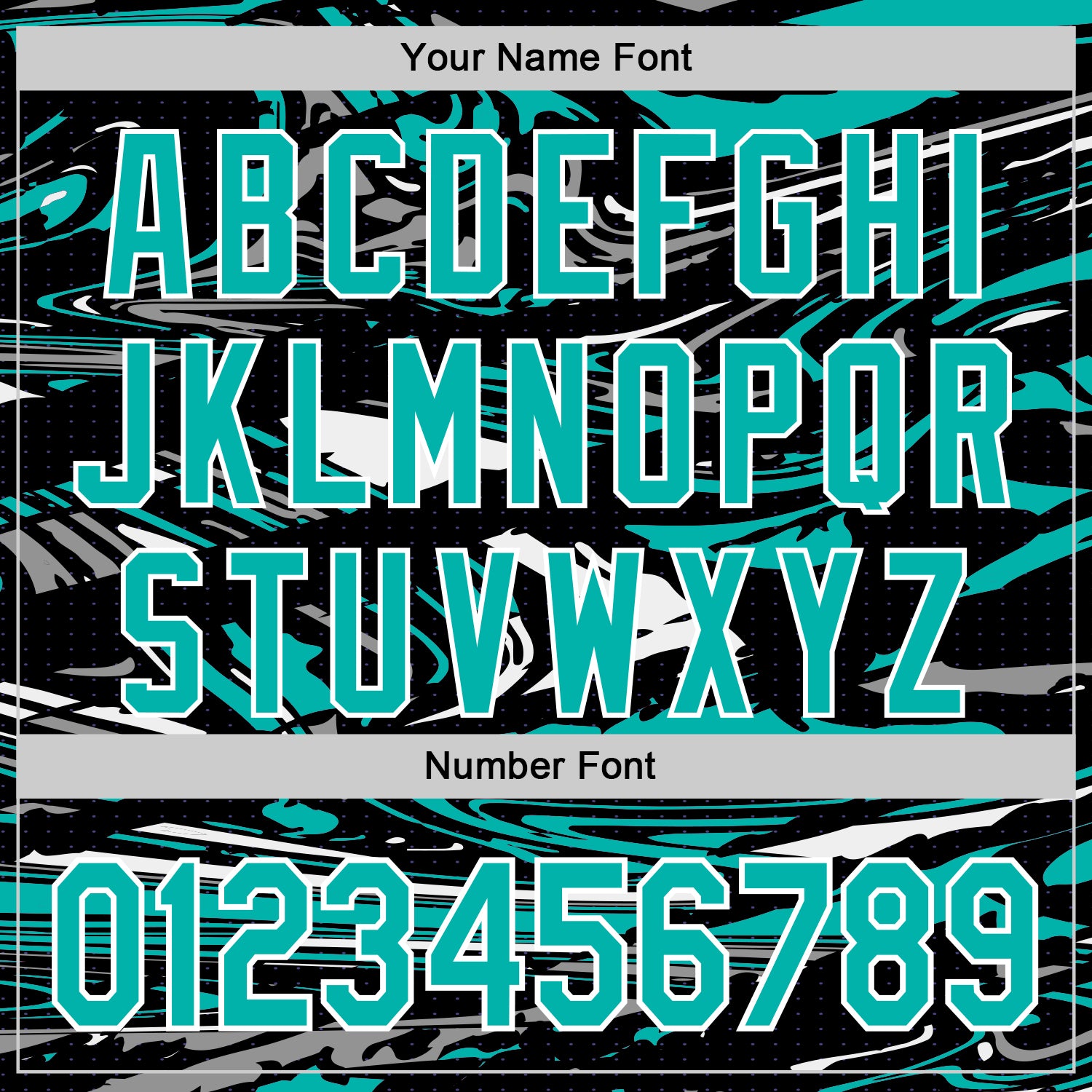 Custom Figure Aqua Black-White Fluid Pattern Bomber Full-Snap Varsity Letterman Hoodie Jacket