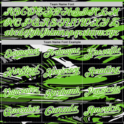 Custom Figure Aurora Green Black-White Fluid Pattern Bomber Full-Snap Varsity Letterman Hoodie Jacket