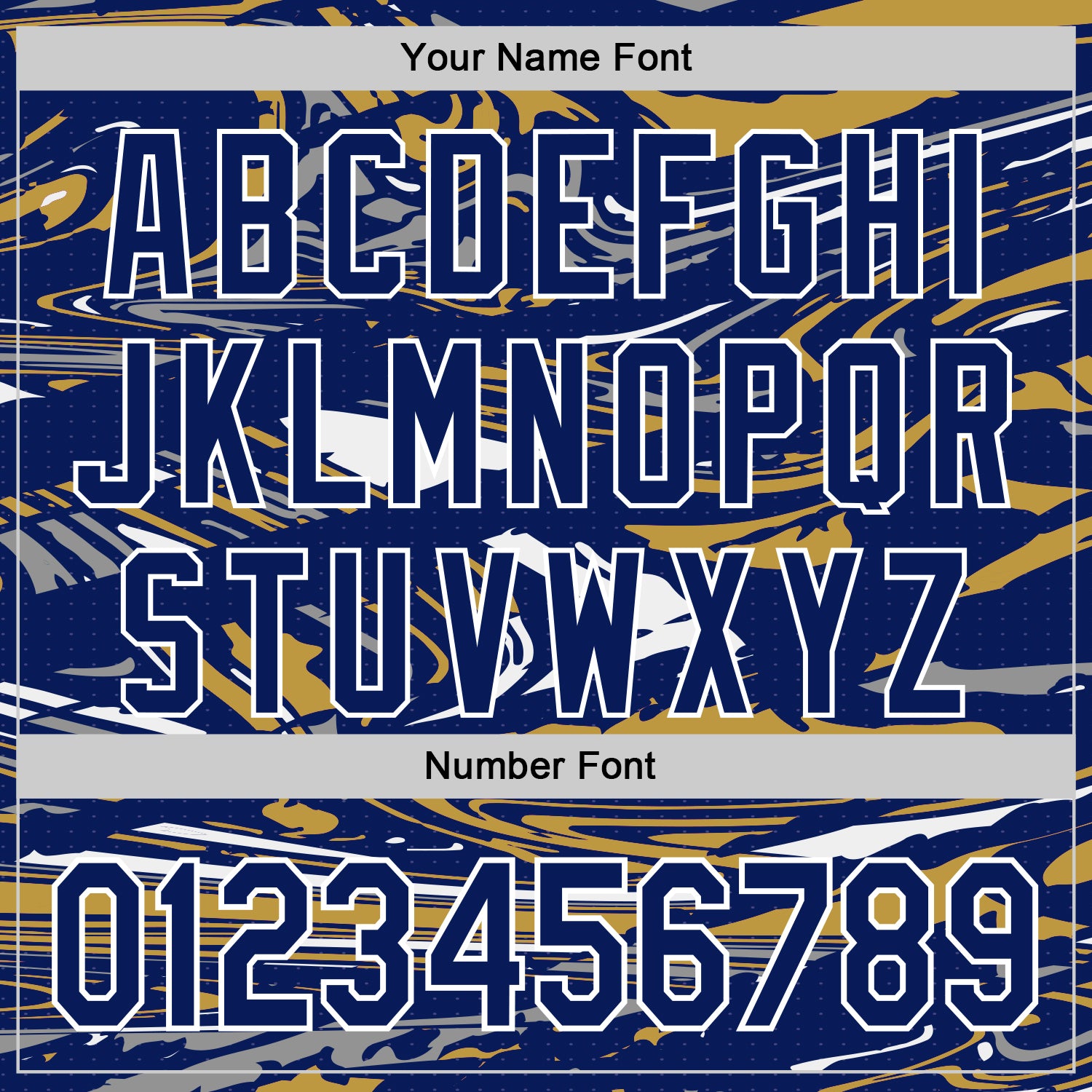 Custom Figure Royal Old Gold-White Fluid Pattern Bomber Full-Snap Varsity Letterman Hoodie Jacket