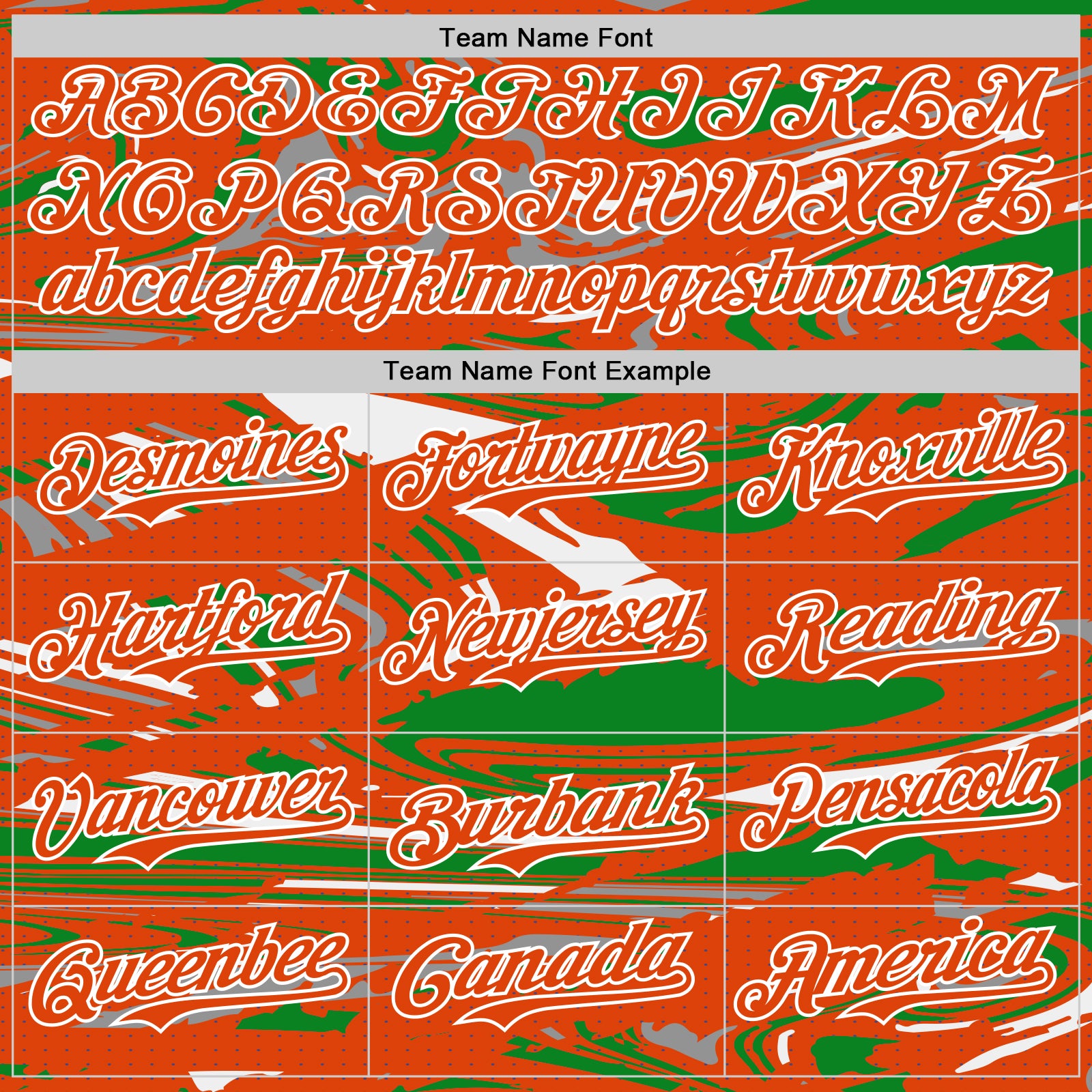 Custom Figure Orange Grass Green-White Fluid Pattern Bomber Full-Snap Varsity Letterman Hoodie Jacket