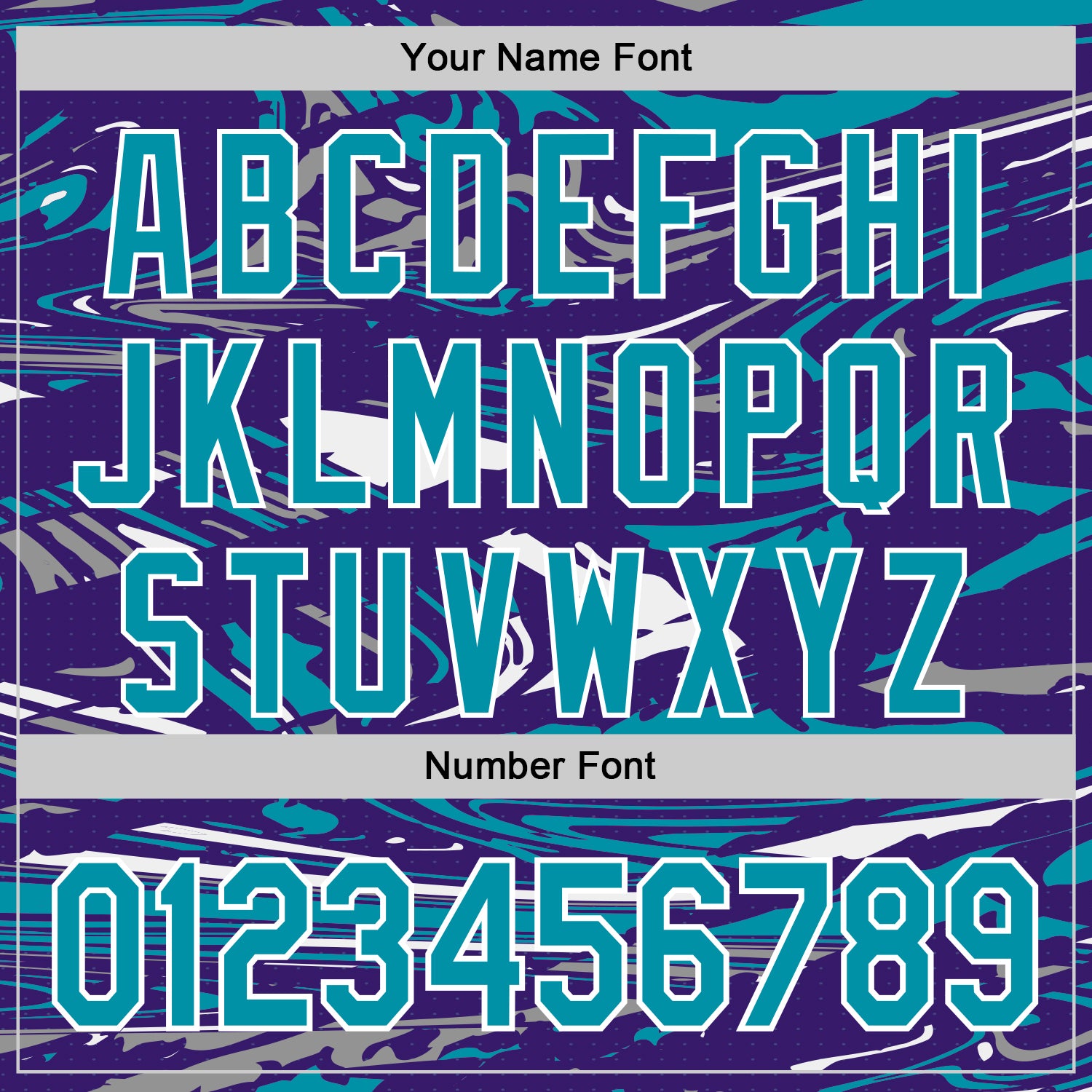 Custom Figure Teal Purple-White Fluid Pattern Bomber Full-Snap Varsity Letterman Hoodie Jacket