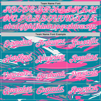 Custom Figure Pink Teal-White Fluid Pattern Bomber Full-Snap Varsity Letterman Hoodie Jacket