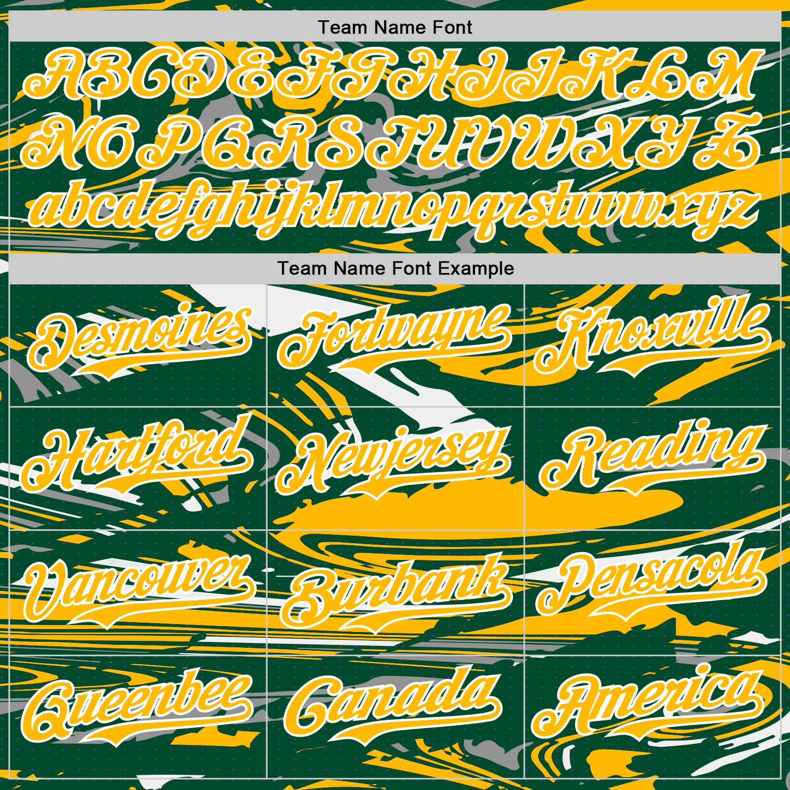 Custom Figure Gold Kelly Green-White Fluid Pattern Bomber Full-Snap Varsity Letterman Hoodie Jacket