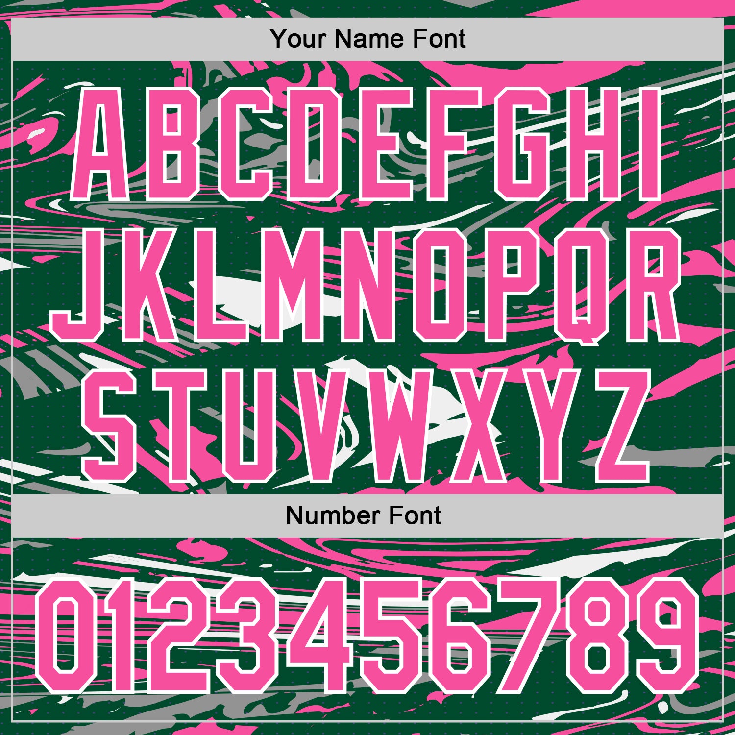 Custom Figure Pink Kelly Green-White Fluid Pattern Bomber Full-Snap Varsity Letterman Hoodie Jacket