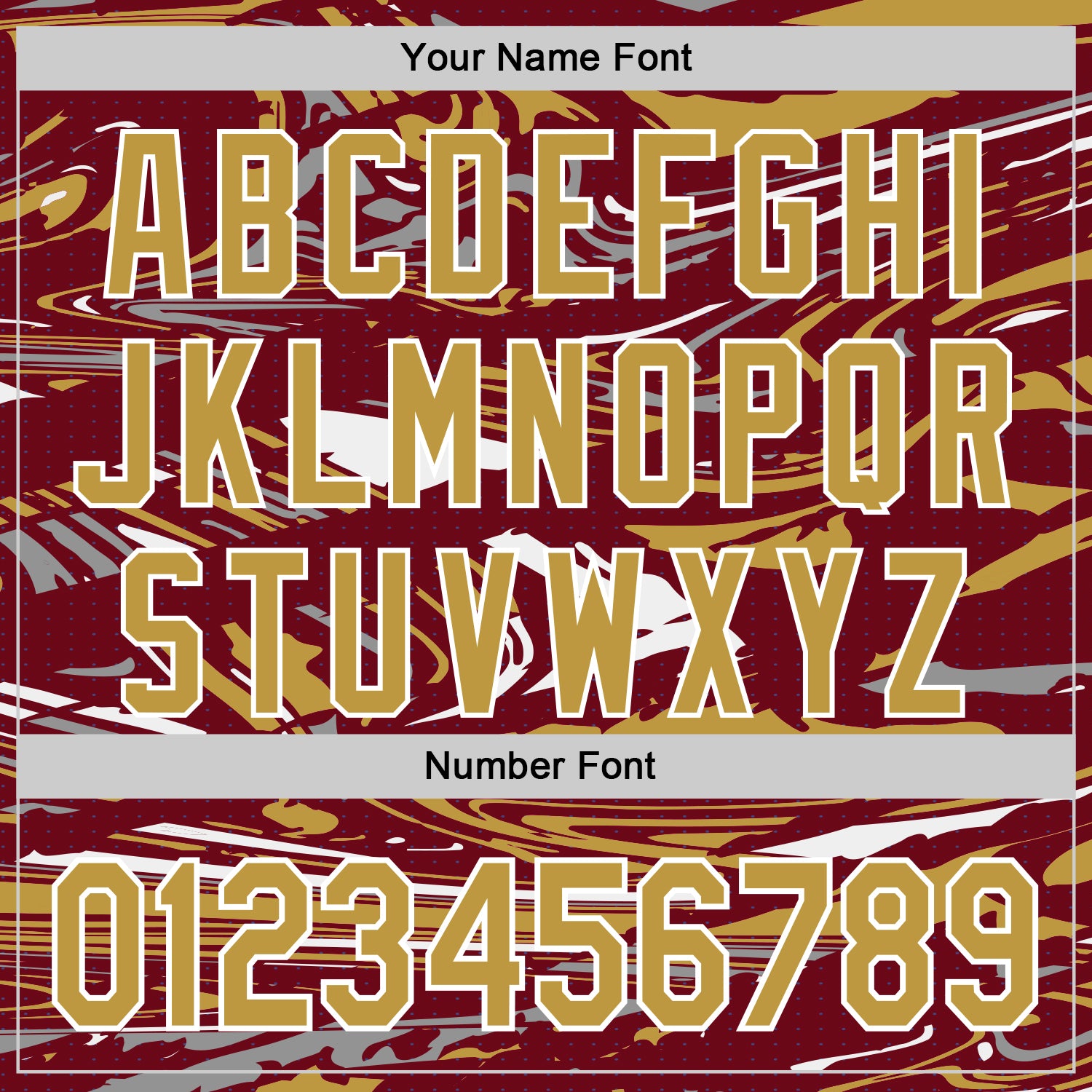 Custom Figure Old Gold Crimson Cream-White Fluid Pattern Bomber Full-Snap Varsity Letterman Hoodie Jacket