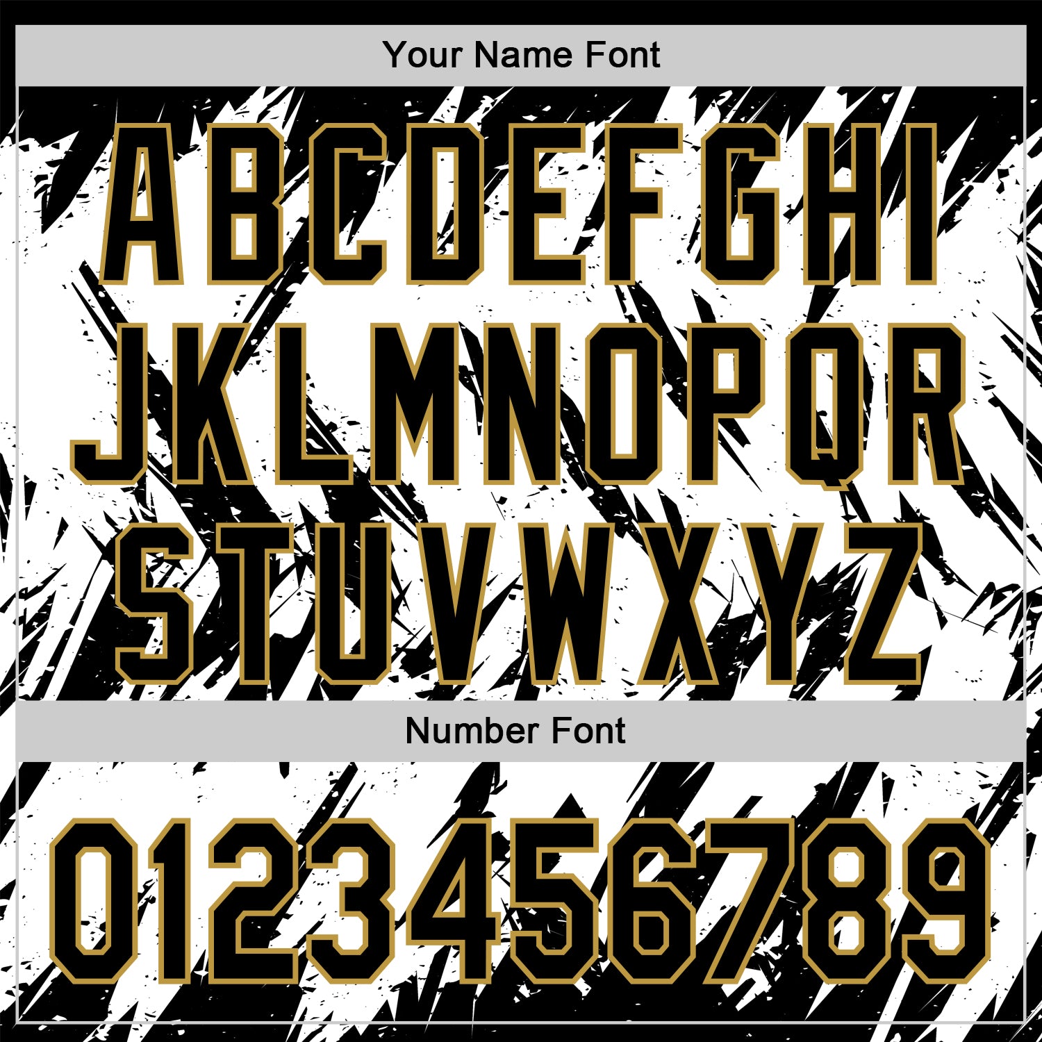 Custom Black White-Old Gold Abstract Sharp Shape Fragment Pattern Bomber Full-Snap Varsity Letterman Hoodie Jacket