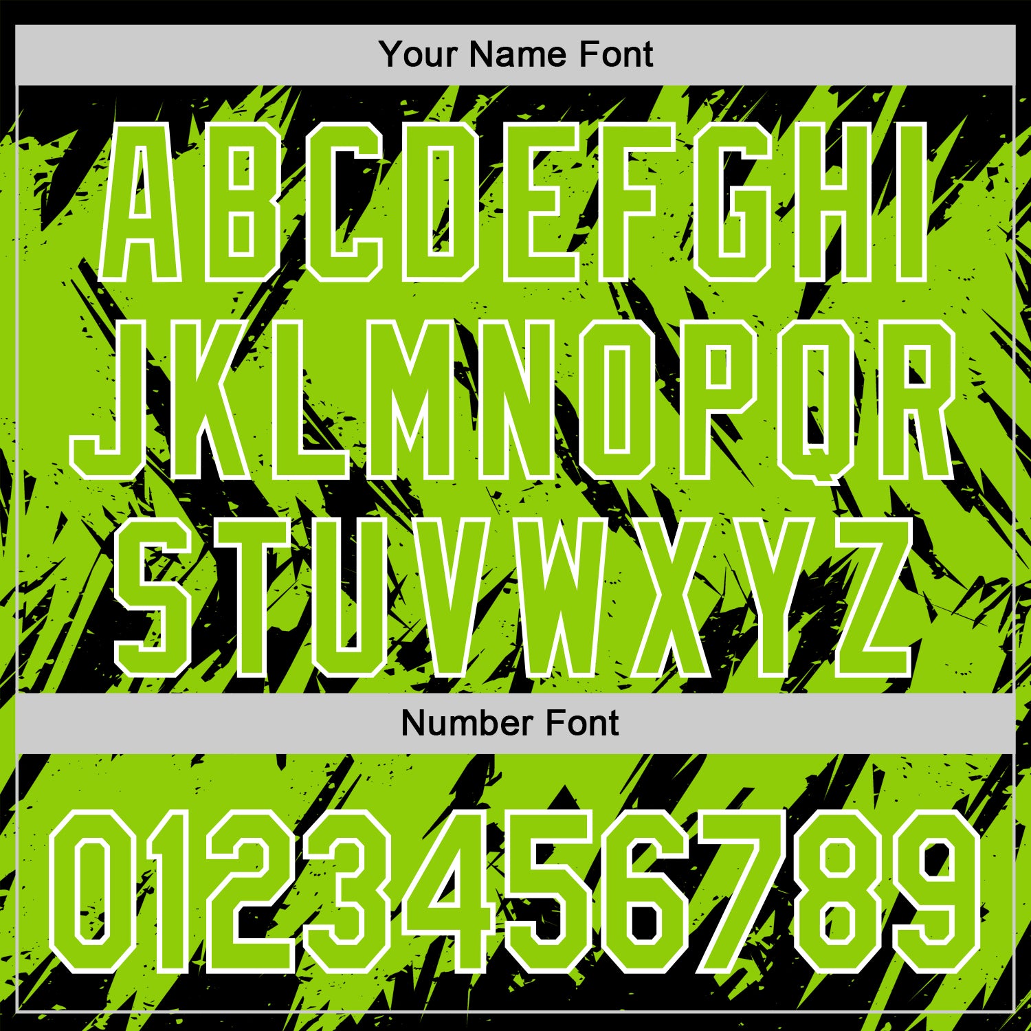 Custom Black Neon Green-White Abstract Sharp Shape Fragment Pattern Bomber Full-Snap Varsity Letterman Hoodie Jacket