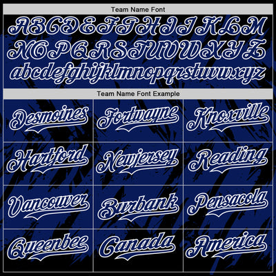 Custom Black Royal-White Abstract Sharp Shape Fragment Pattern Bomber Full-Snap Varsity Letterman Hoodie Jacket