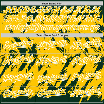 Custom Green Yellow Gold-White Abstract Sharp Shape Fragment Pattern Bomber Full-Snap Varsity Letterman Hoodie Jacket
