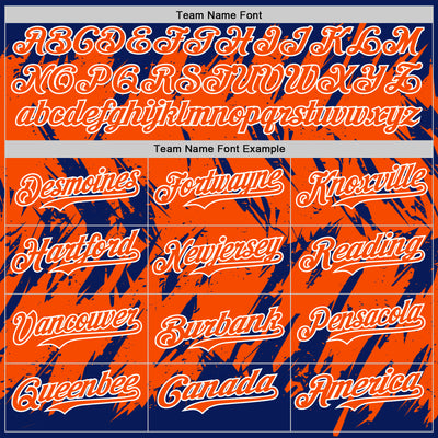 Custom Royal Orange-White Abstract Sharp Shape Fragment Pattern Bomber Full-Snap Varsity Letterman Hoodie Jacket