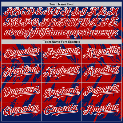 Custom Royal Red-White Abstract Sharp Shape Fragment Pattern Bomber Full-Snap Varsity Letterman Hoodie Jacket