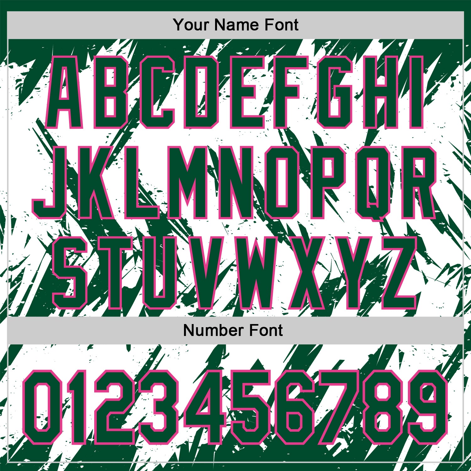 Custom Kelly Green White-Pink Abstract Sharp Shape Fragment Pattern Bomber Full-Snap Varsity Letterman Hoodie Jacket