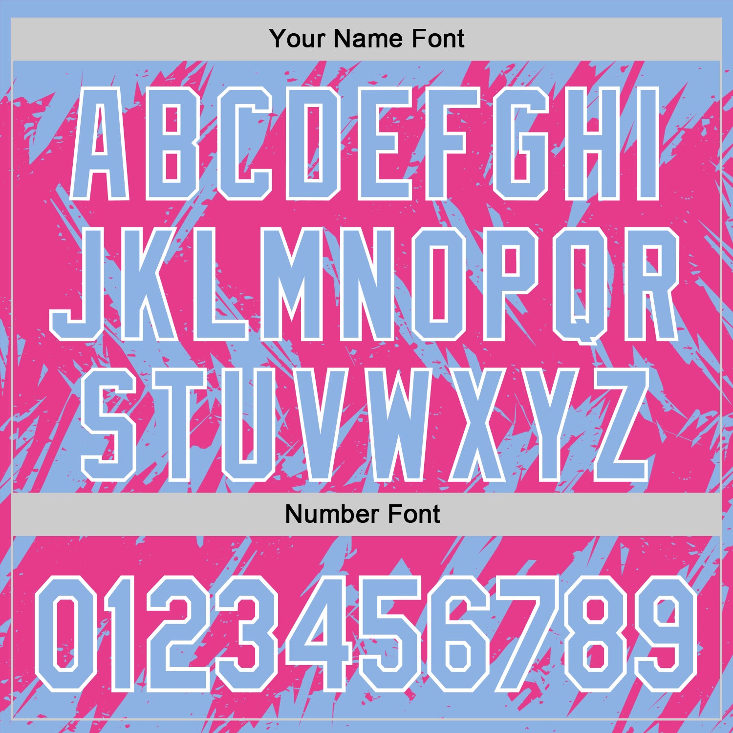 Custom Light Blue Pink-White Abstract Sharp Shape Fragment Pattern Bomber Full-Snap Varsity Letterman Hoodie Jacket