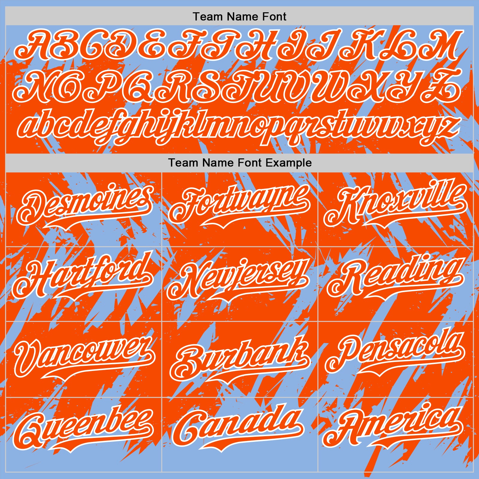 Custom Light Blue Orange-White Abstract Sharp Shape Fragment Pattern Bomber Full-Snap Varsity Letterman Hoodie Jacket