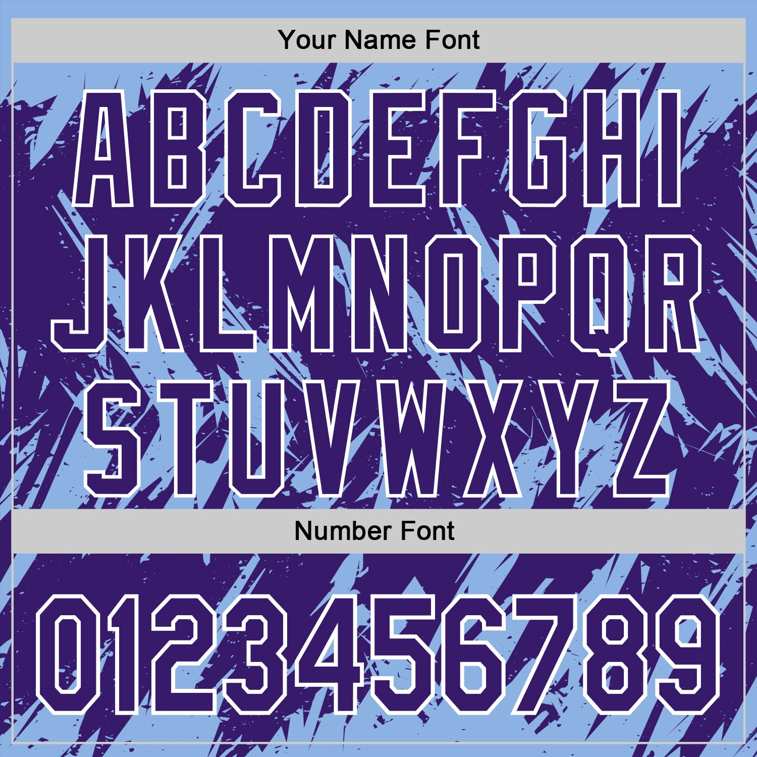 Custom Light Blue Purple-White Abstract Sharp Shape Fragment Pattern Bomber Full-Snap Varsity Letterman Hoodie Jacket