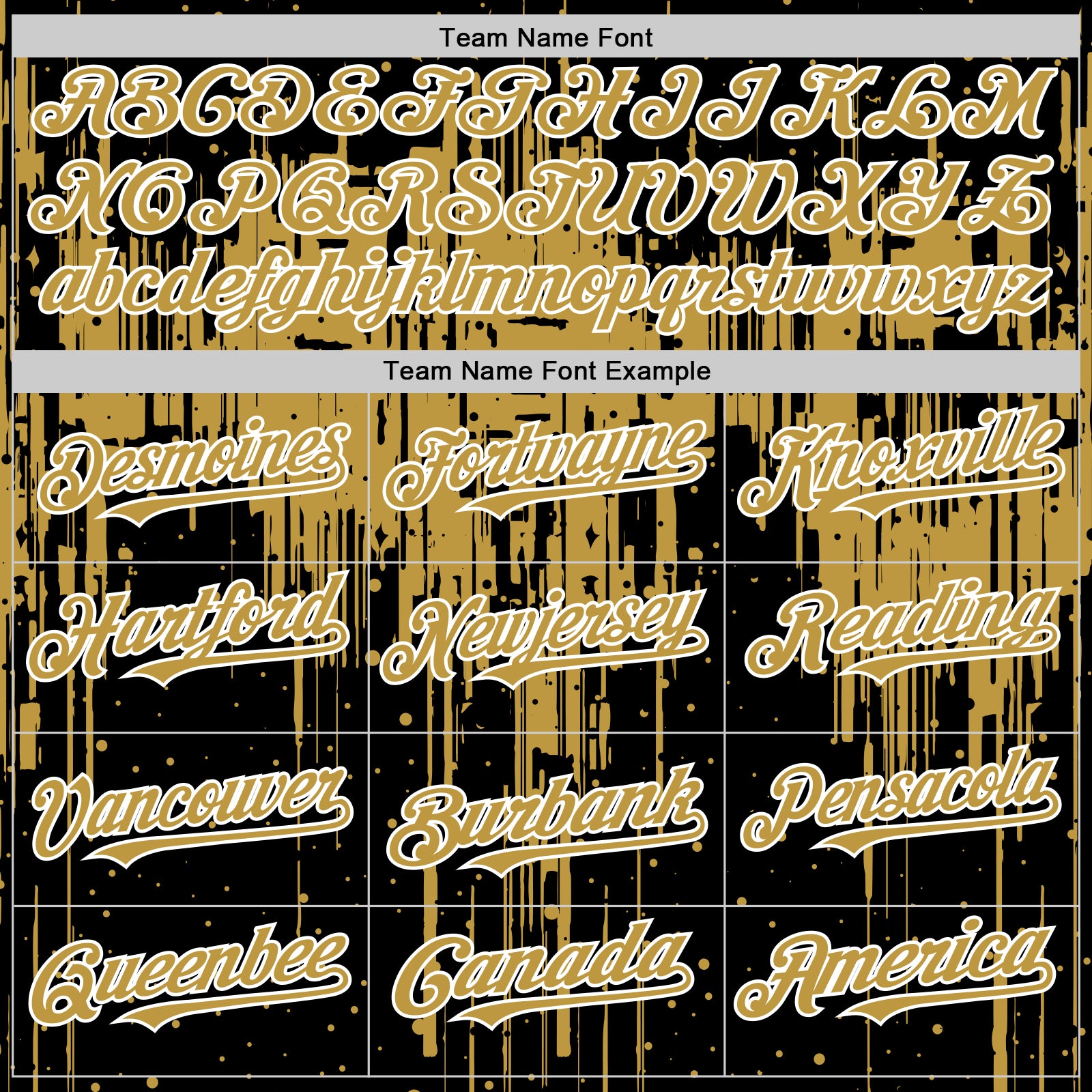 Custom Black Old Gold-White Dripping Splatter Bomber Full-Snap Varsity Letterman Hoodie Jacket