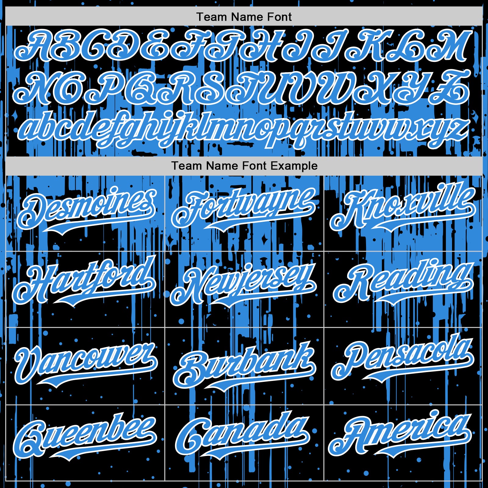 Custom Black Powder Blue-White Dripping Splatter Bomber Full-Snap Varsity Letterman Hoodie Jacket