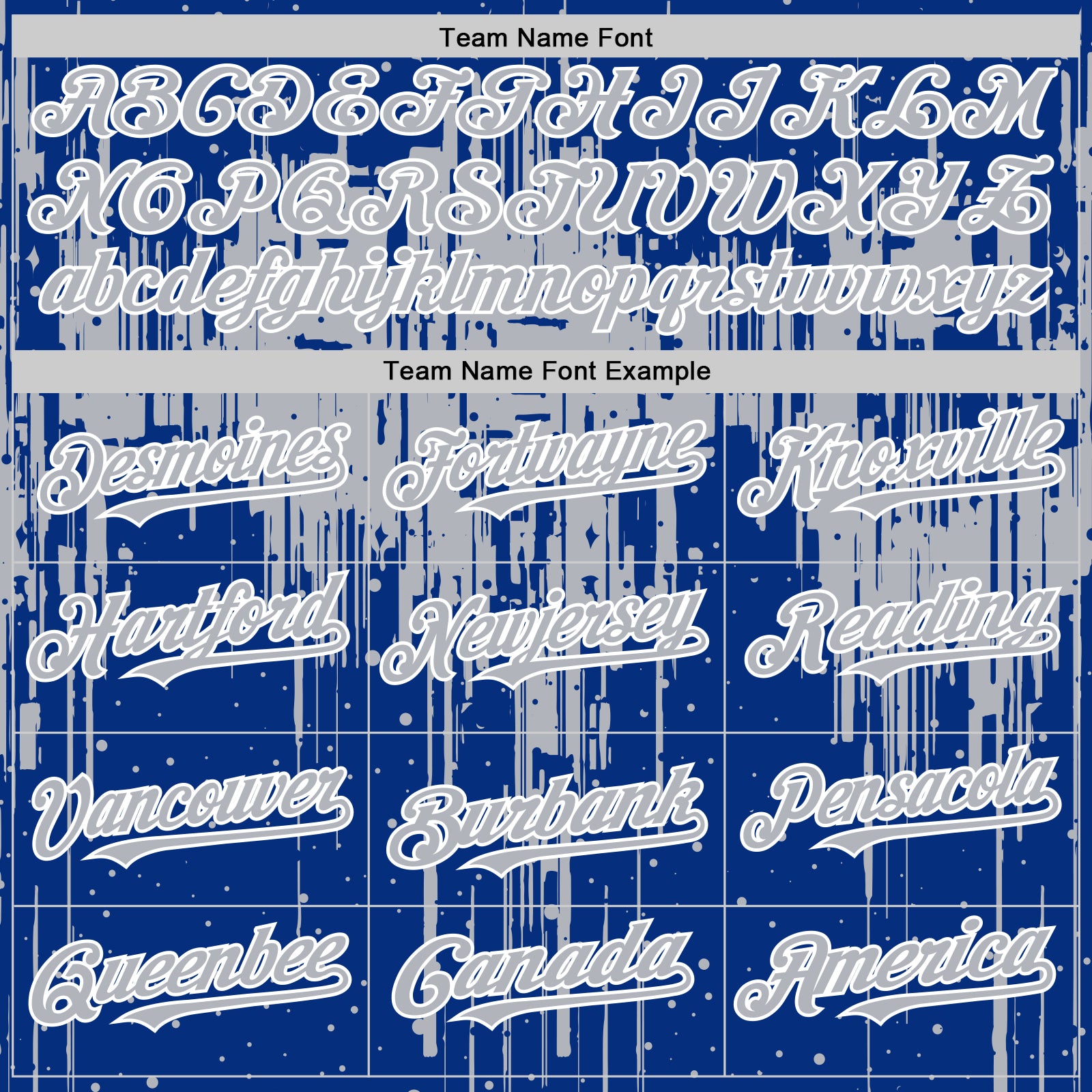 Custom Royal Gray-White Dripping Splatter Bomber Full-Snap Varsity Letterman Hoodie Jacket