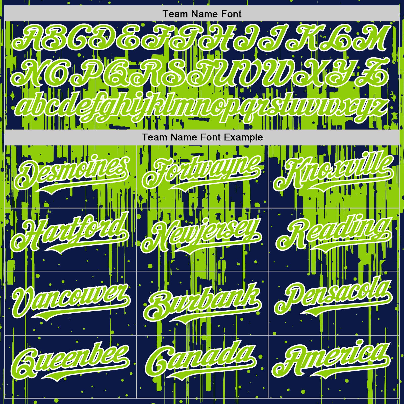 Custom Navy Neon Green-White Dripping Splatter Bomber Full-Snap Varsity Letterman Hoodie Jacket