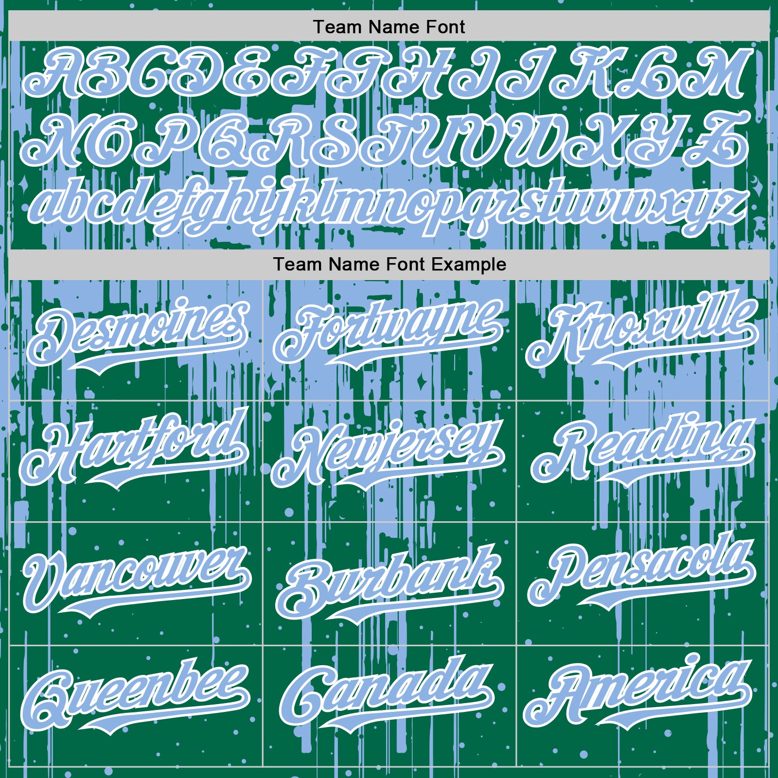 Custom Kelly Green Light Blue-White Dripping Splatter Bomber Full-Snap Varsity Letterman Hoodie Jacket