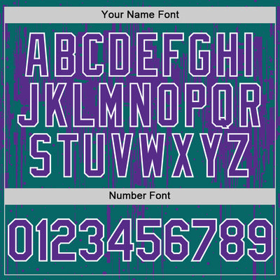 Custom Teal Purple-White Dripping Splatter Bomber Full-Snap Varsity Letterman Hoodie Jacket