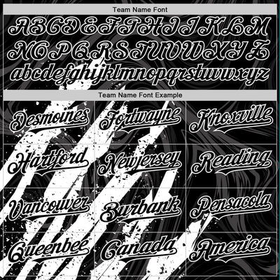 Custom Black White Splash Bomber Full-Snap Varsity Letterman Hoodie Jacket