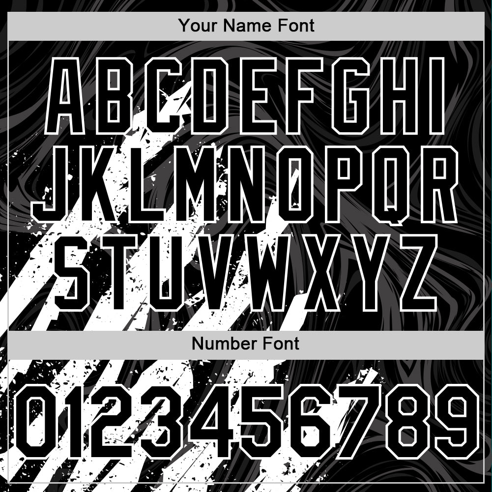 Custom Black White Splash Bomber Full-Snap Varsity Letterman Hoodie Jacket