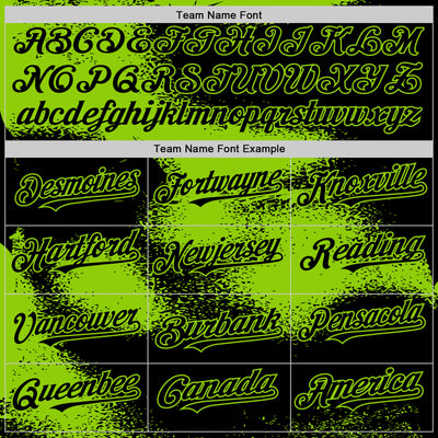 Custom Black Neon Green Abstract Color Blocks Fragment Pattern Bomber Full-Snap Varsity Letterman Hoodie Jacket