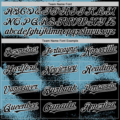 Custom Black Shadow Blue-White Abstract Color Blocks Fragment Pattern Bomber Full-Snap Varsity Letterman Hoodie Jacket