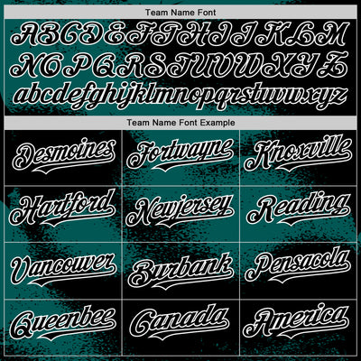 Custom Black Midnight Green-White Abstract Color Blocks Fragment Pattern Bomber Full-Snap Varsity Letterman Hoodie Jacket