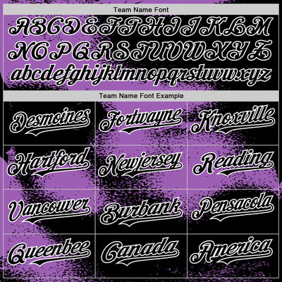 Custom Black Medium Purple-White Abstract Color Blocks Fragment Pattern Bomber Full-Snap Varsity Letterman Hoodie Jacket