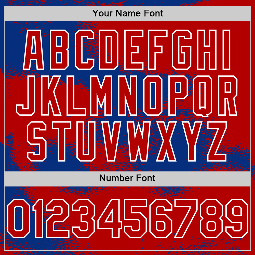 Custom Black Royal-White Abstract Color Blocks Fragment Pattern Bomber Full-Snap Varsity Letterman Hoodie Jacket