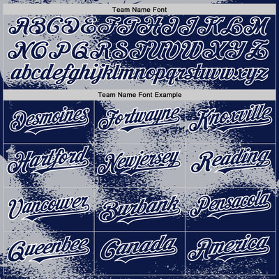 Custom Navy Gray-White Abstract Color Blocks Fragment Pattern Bomber Full-Snap Varsity Letterman Hoodie Jacket