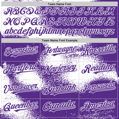 Custom Purple White Abstract Color Blocks Fragment Pattern Bomber Full-Snap Varsity Letterman Hoodie Jacket