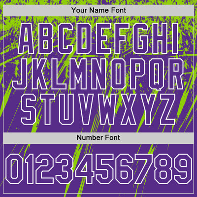 Custom Purple Neon Green-White Splash Bomber Full-Snap Varsity Letterman Hoodie Jacket