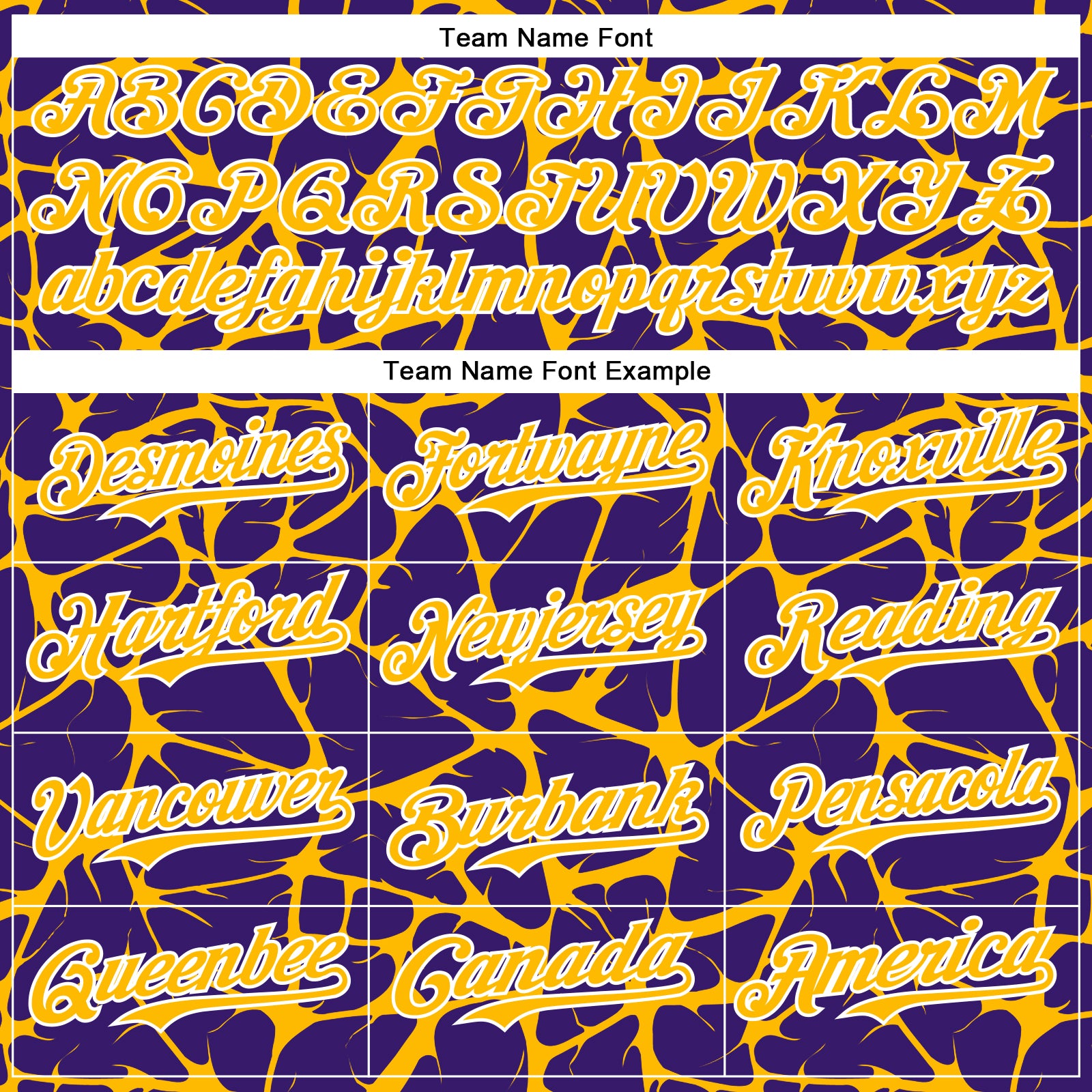 Custom Purple Gold-White Abstract Network Bomber Full-Snap Varsity Letterman Hoodie Jacket